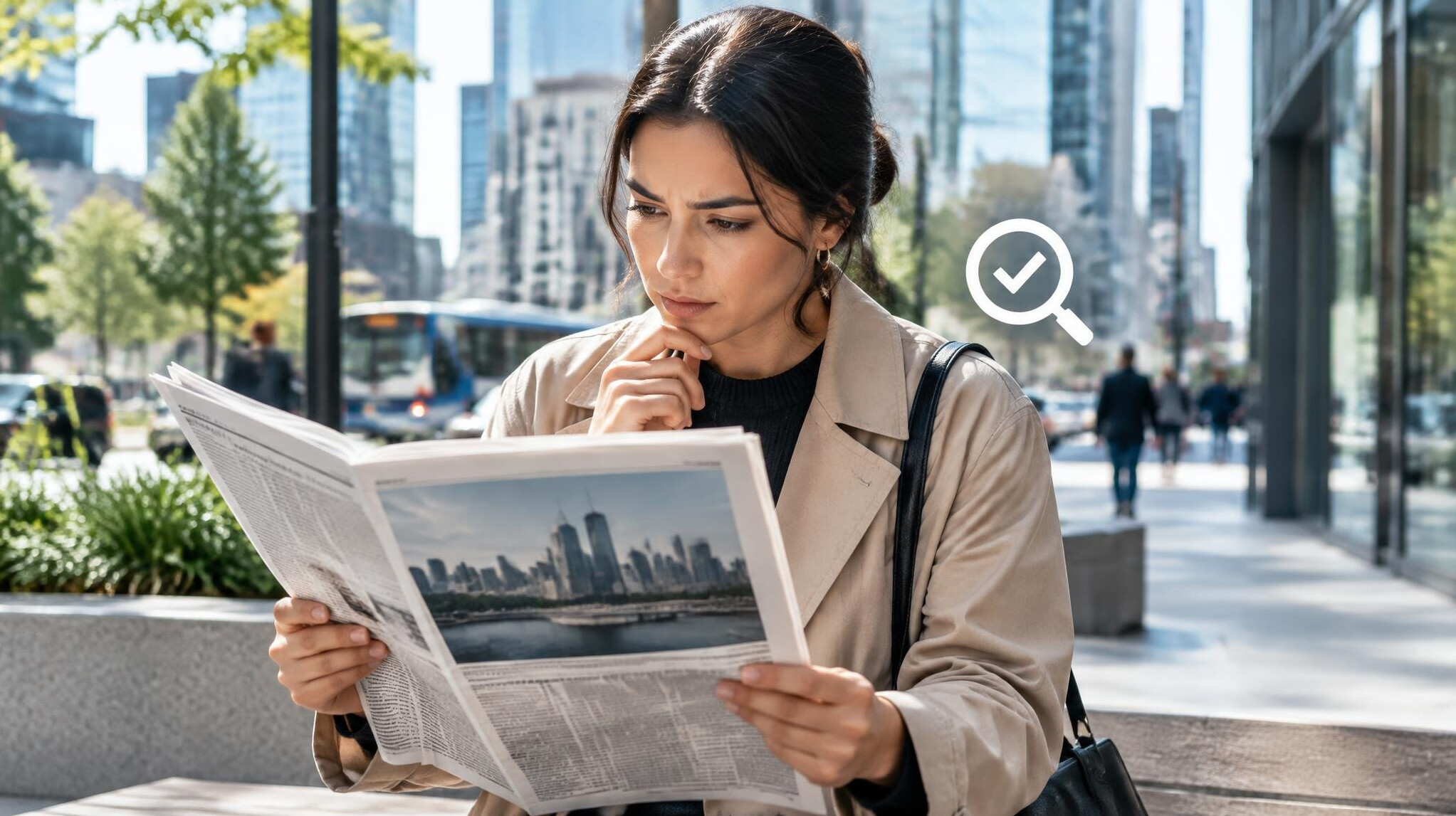 citizen reading newspaper