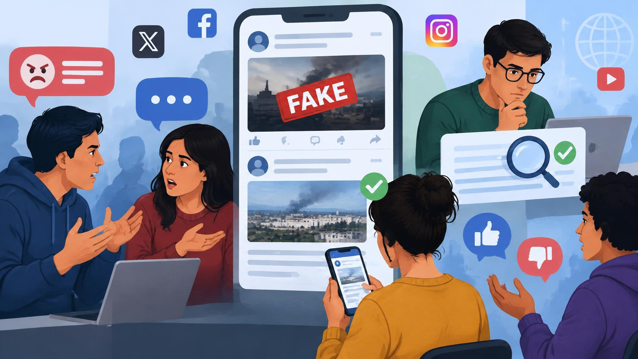 people discussing news online