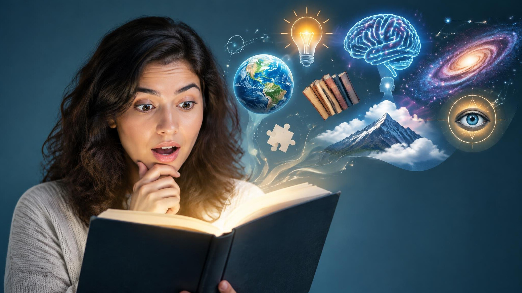person thinking about facts